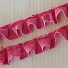 Frayed Edge Pleated Trim - Faded Cherry